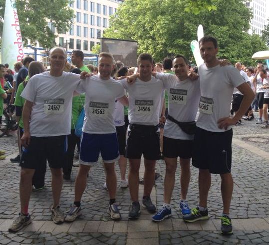 Lehrerteam beim Firmenlauf der J.P. Morgan Chase Corporate Challenge